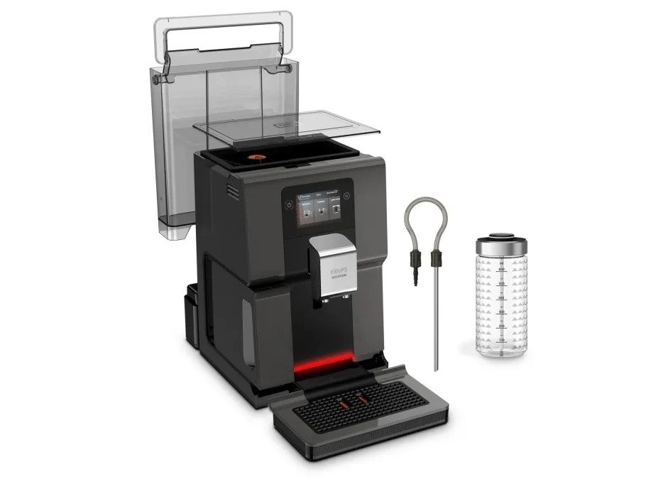 [OUTLET] - Krups Intuition Preference EA872B10 - Automatisk kaffemaskine med mælkeskummer - 15 bar - antracit