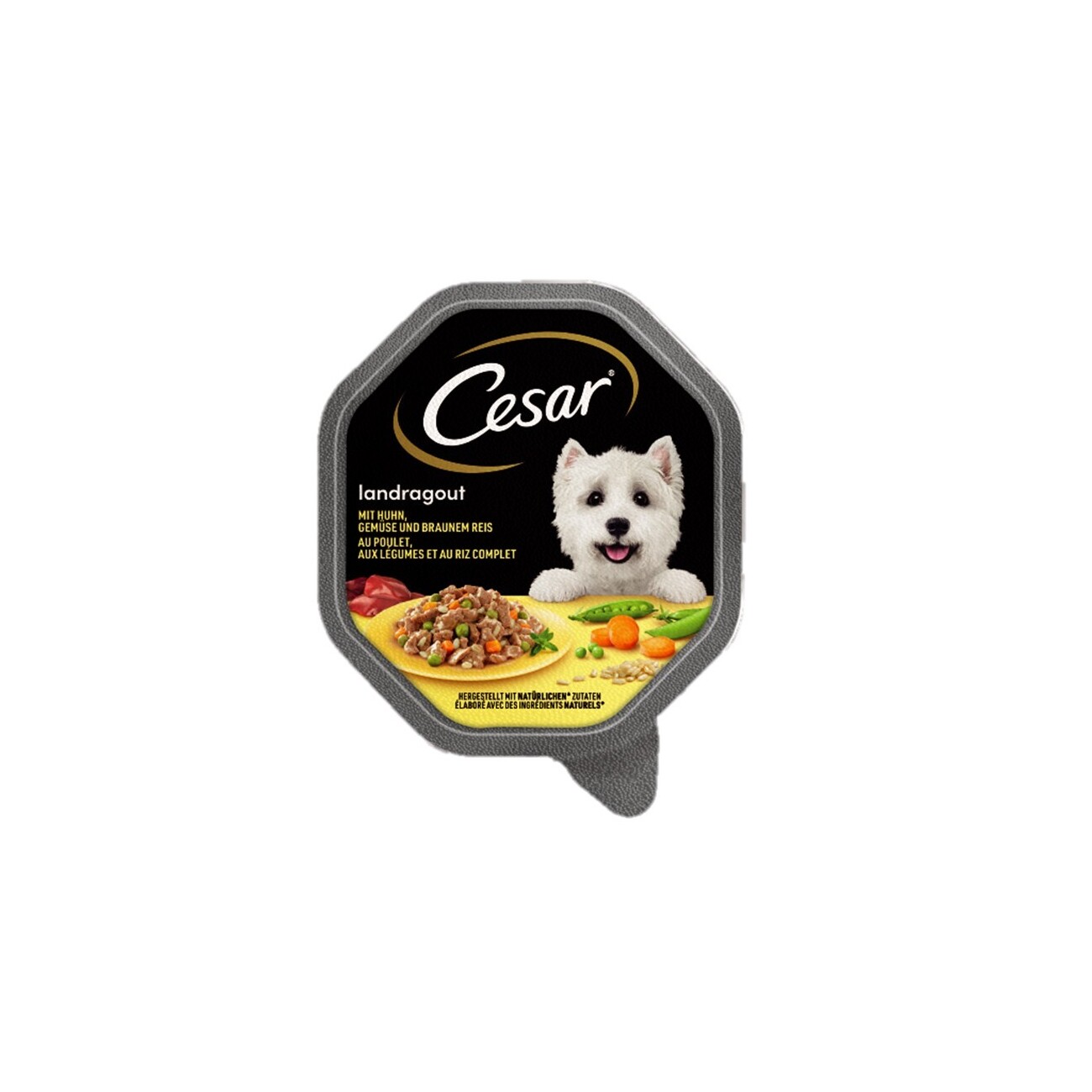 Cesar Landragout 14x150g Huhn-Stückchen, Naturreis und Gemüse