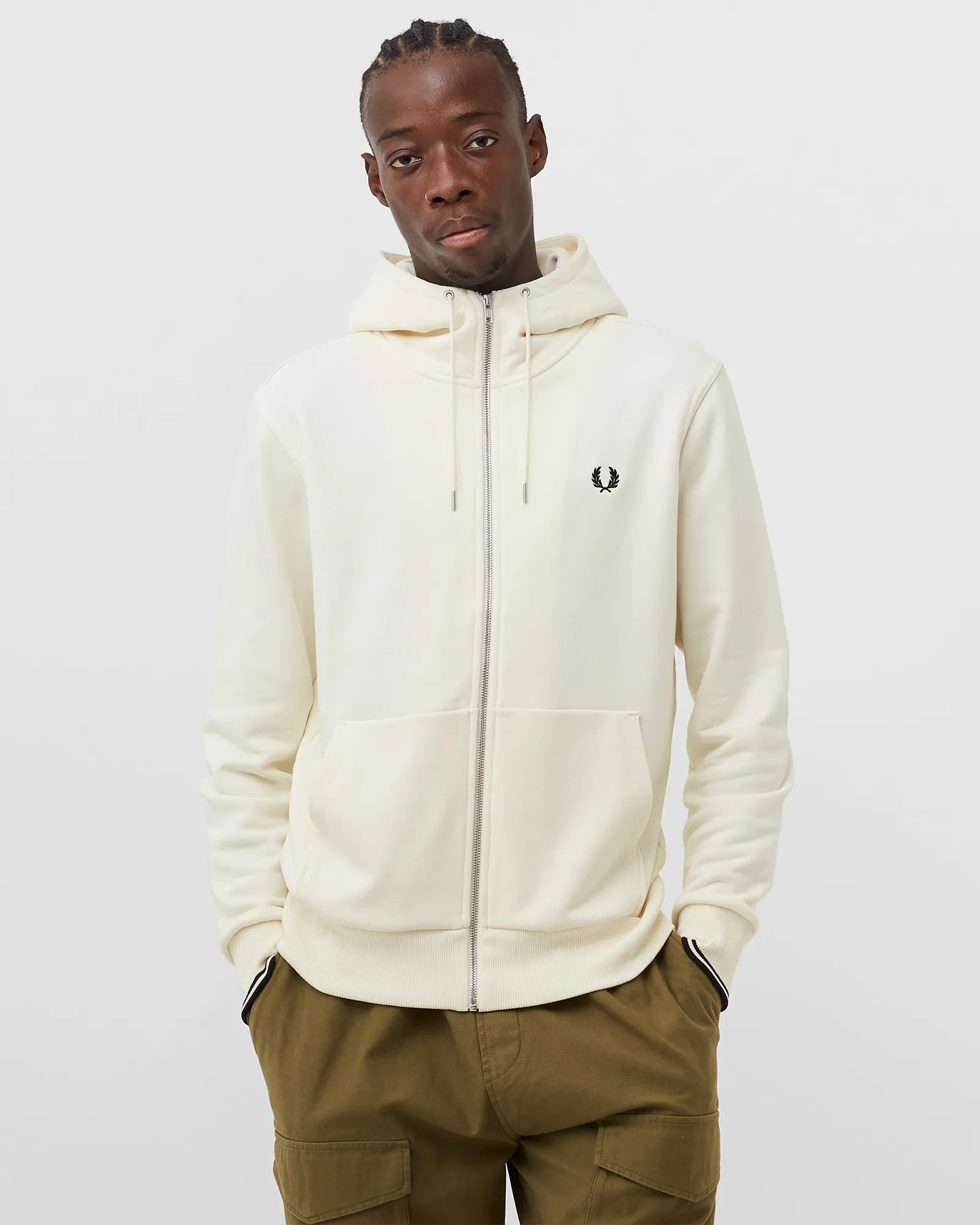 Fred Perry Hooded Zip Trough Sweatshirt