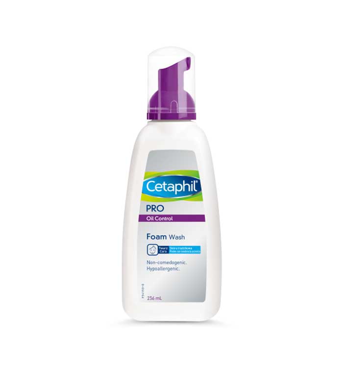 Cetaphil - Espuma de limpeza de controle de óleo para pele com tendência a acne