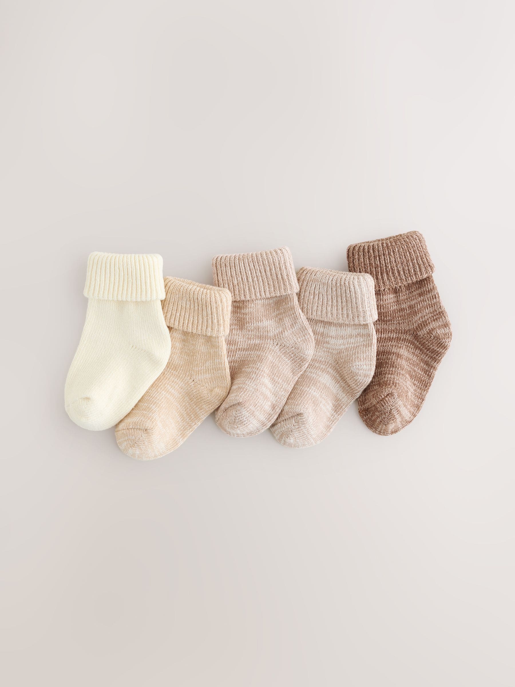 Neutraal - Babysokken met omgerolde rand (0mnd-2jr)