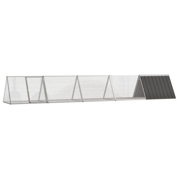 Gaiola Coelhos 504,5x80,5x71 cm Aço Galvanizado Antracite - 3106448