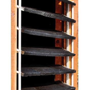 Draaibare lamelgeleider wit RVS 50 cm 2 stuks