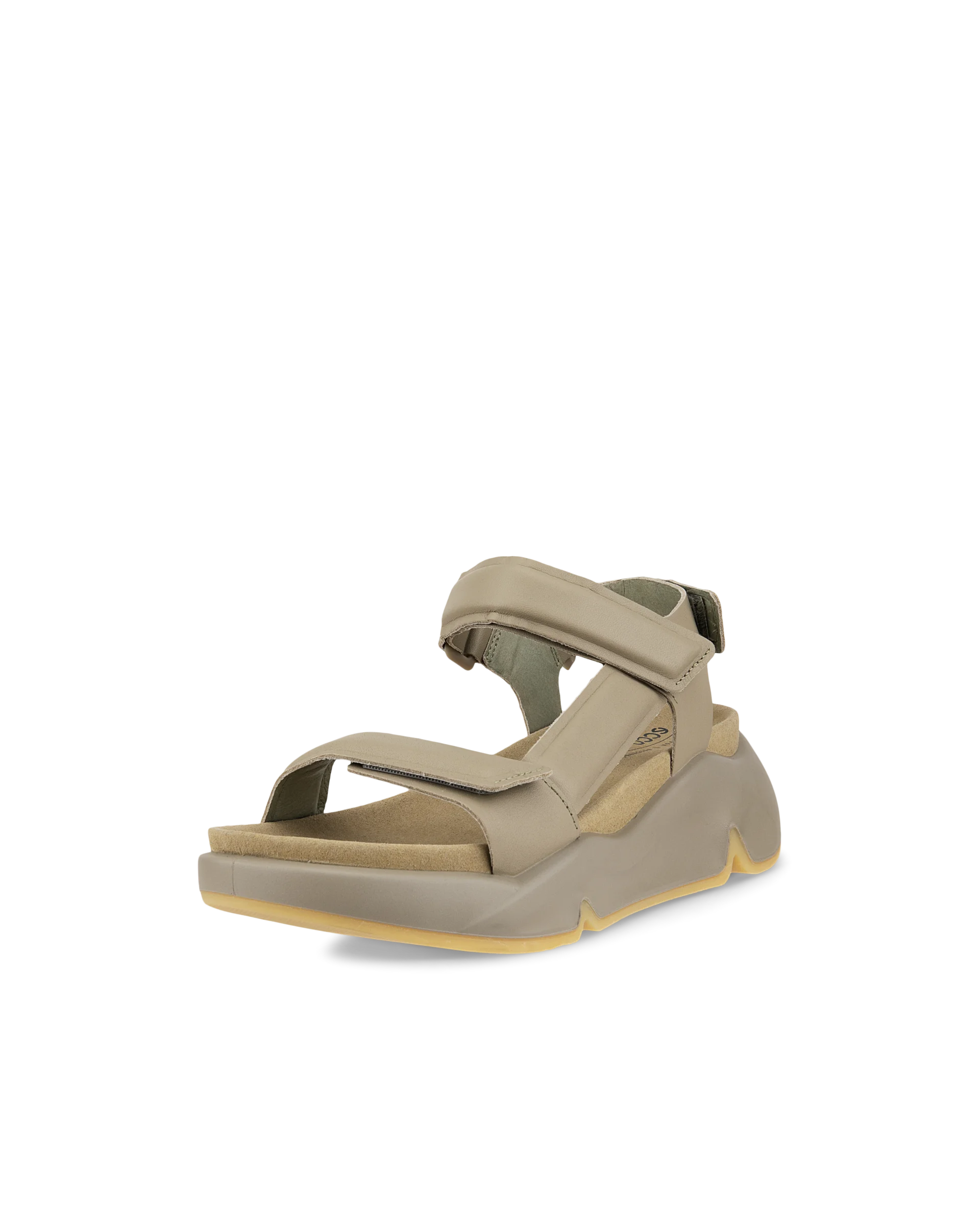 ECCO CHUNKY SANDAL Damen Ledersandale mit Plateau Grün