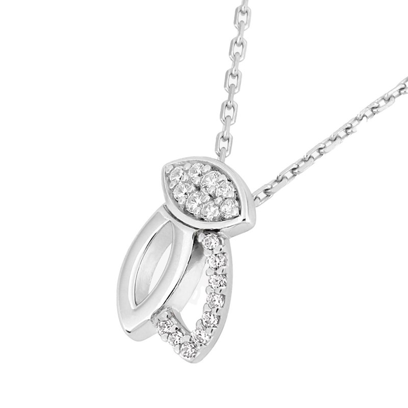 Collier Femme - Oxyde de zirconium - Argent 925 - Longueur : 42 cm
