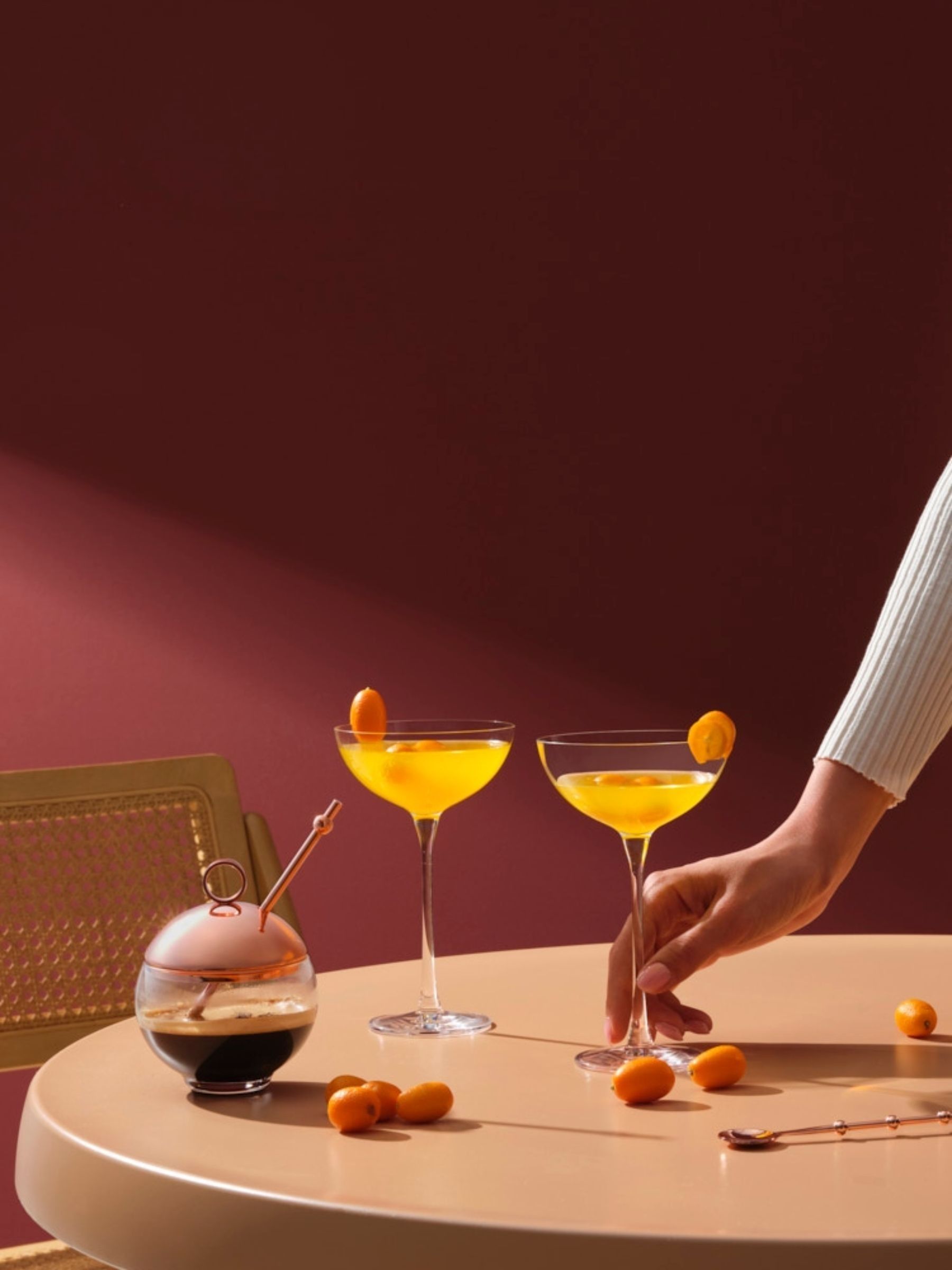 Nude Set of 2 Hepburn Coupe Glasses