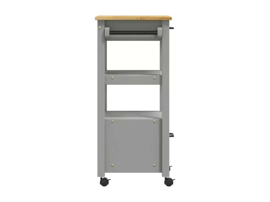 Chariot de cuisine MONZA 48x40x90 cm bois massif de pin