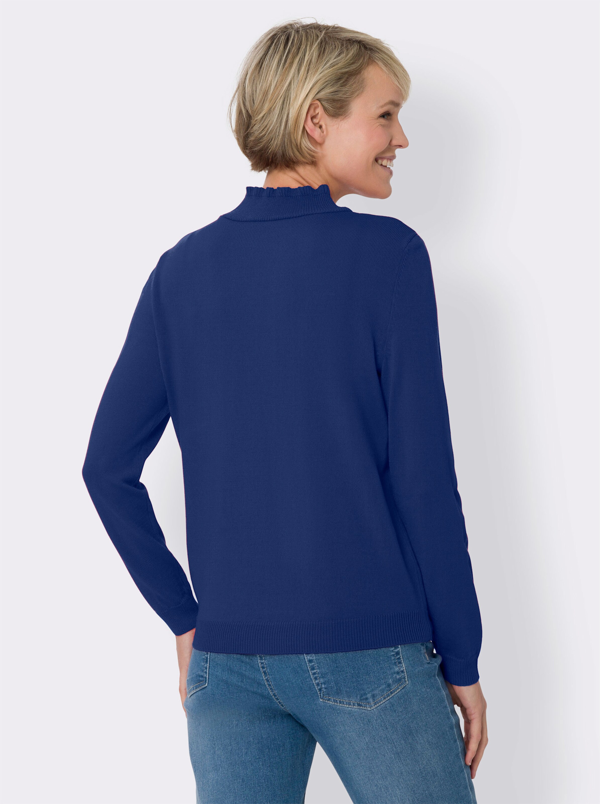 Stehkragen-Pullover