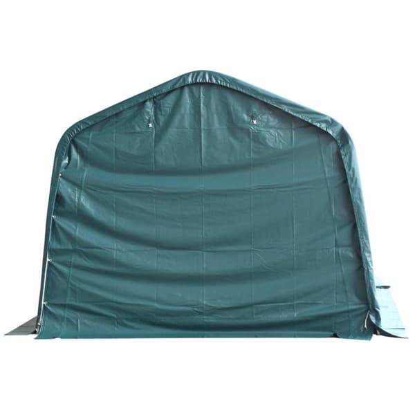 vidaXL Flyttbart kvegtelt PVC 550 g/m² 3,3x3,2 m mørkegrønn