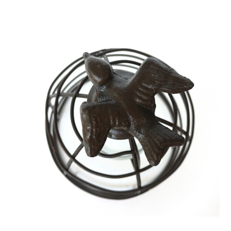 Teelichthalter 'Vogelkäfig' aus Eisen, Ø 13 cm, H 20 cm von fischer's lagerhaus
