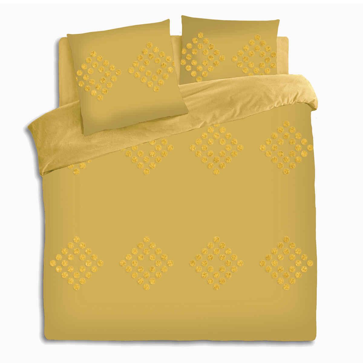PARURE COTON LAV TUFT OCRE 260X240CM