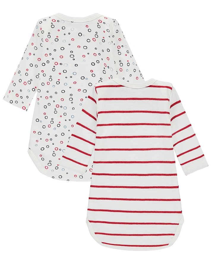 Langarm-Body LAYETTE – CATWALK 2er-Pack in weiß