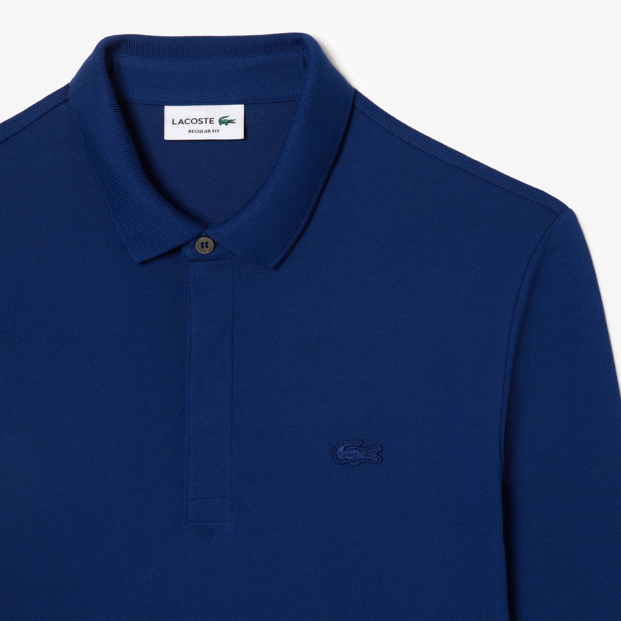 Smart Paris Langarm-Poloshirt aus Baumwoll-Piqué Lange Ärmel - Blau - Lacoste - Herren