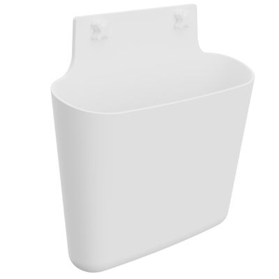 Corbeille murale XL - H 38,5 x L 40 x P 11,5 cm - blanc