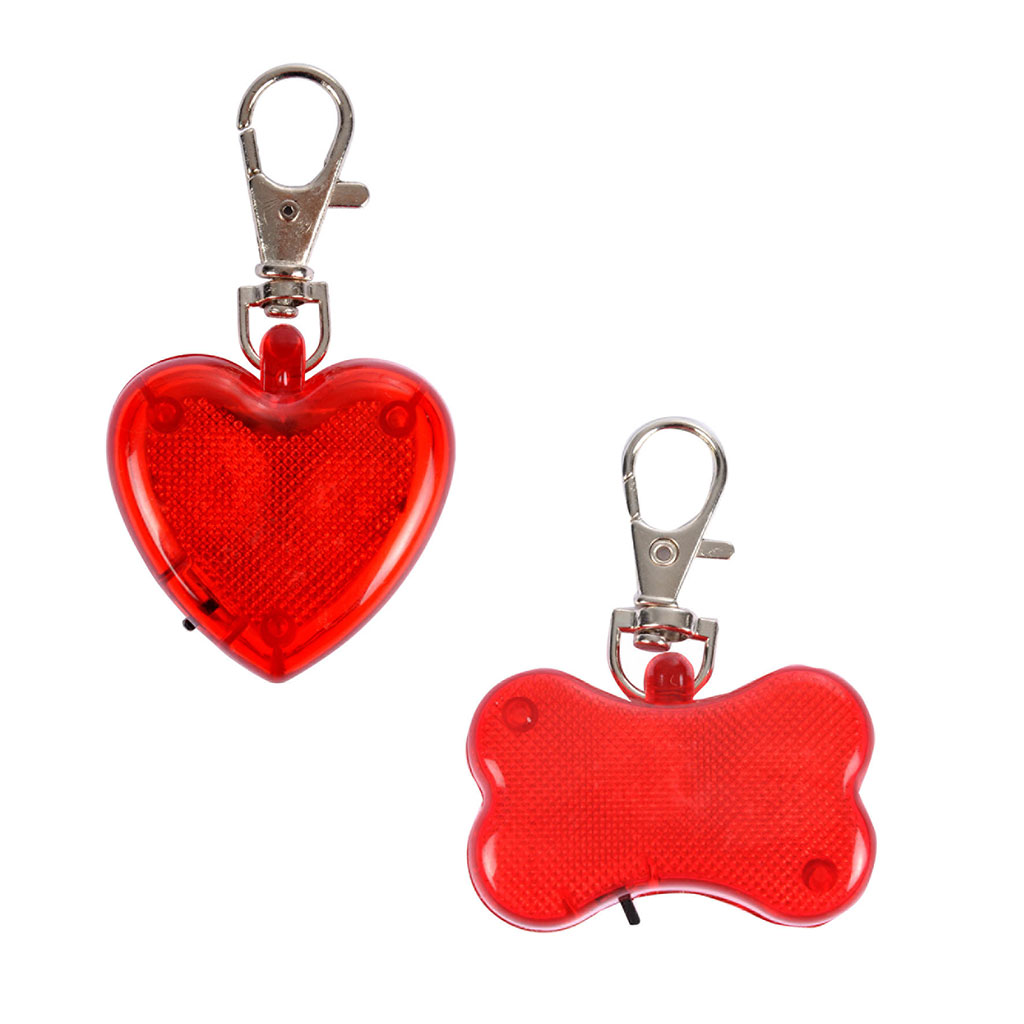 Médaille led rouge chien