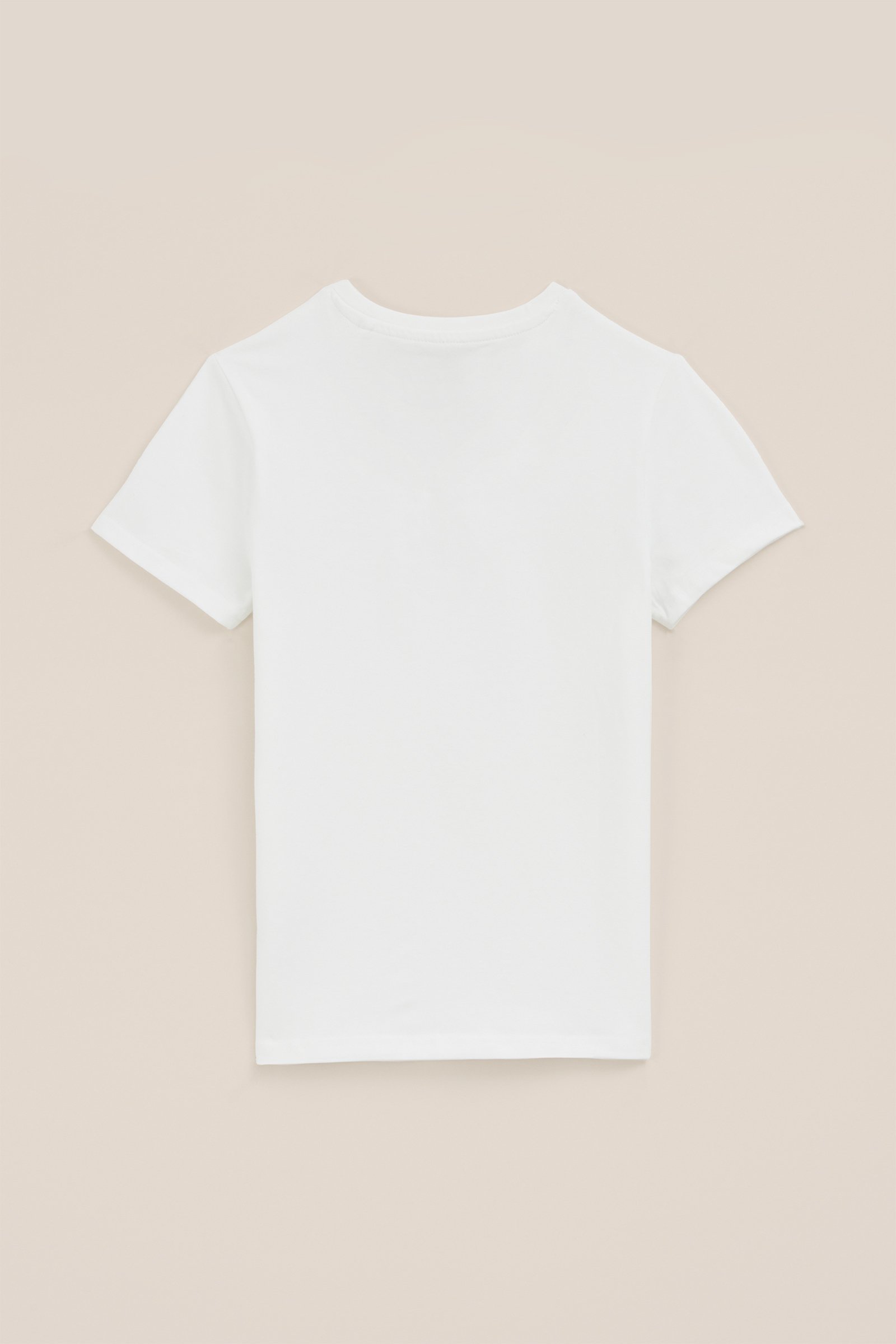 Jongens basic T-shirt met V-hals WE Fashion Wit