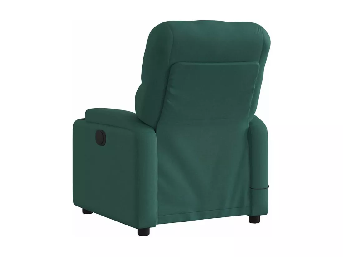 Fauteuil de massage inclinable Vert foncé Tissu