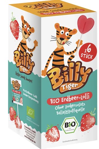 Billy Tiger Bio Erdbeer-Lolli