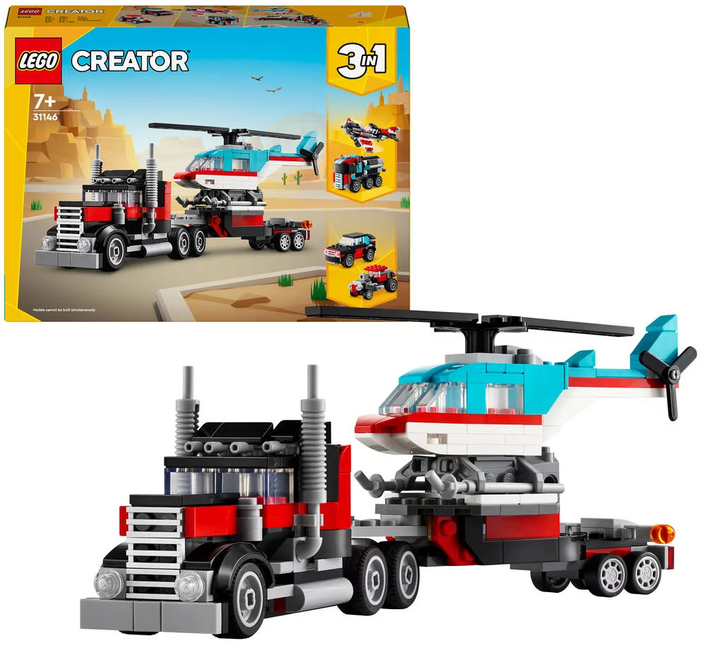 LEGO®CREATOR 31146 - LE CAMION REMORQUE AVEC HELICOPTERE