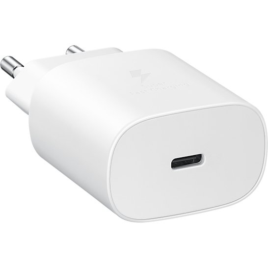 Chargeur pour téléphone mobile Samsung Chargeur secteur RAPIDE 25W port USB C Blanc