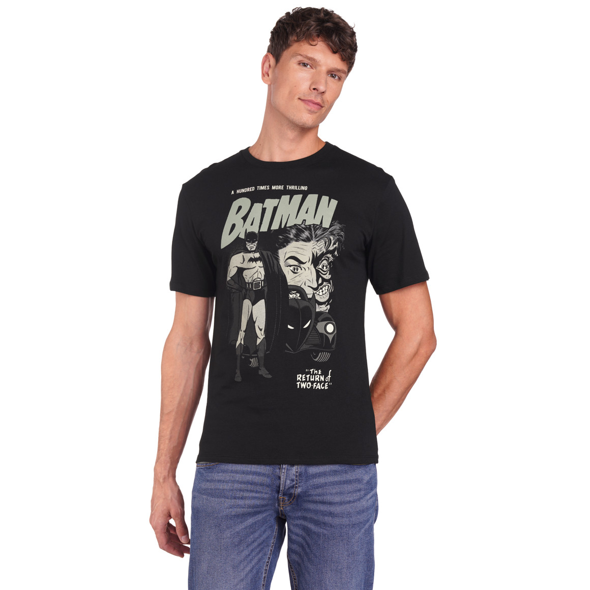 VanVaan Batman T-Shirt mit großem Print schwarz