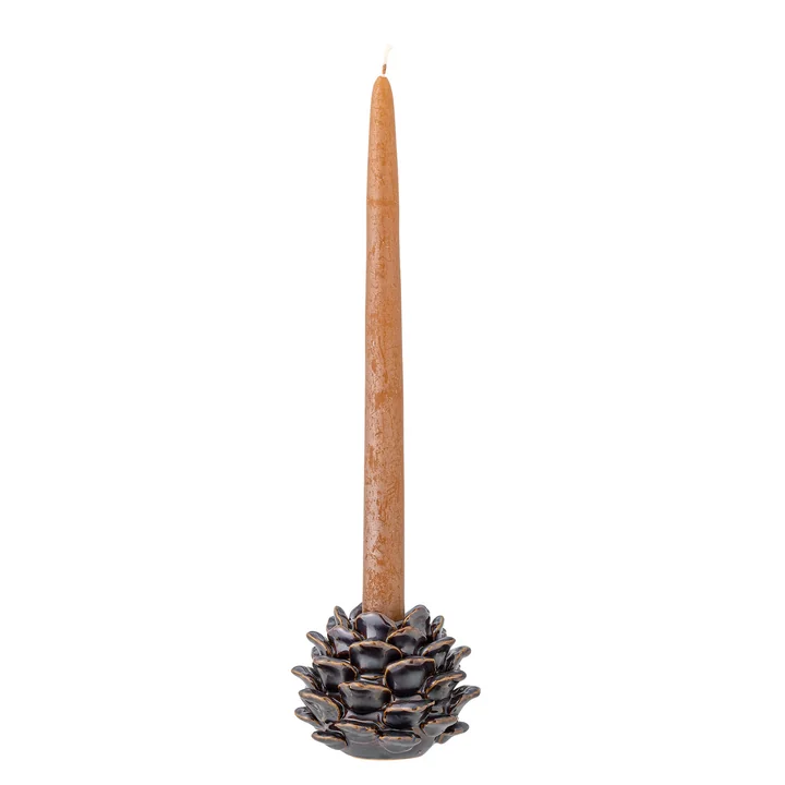 Bloomingville - Pine Kerzenhalter, H 10 cm, braun