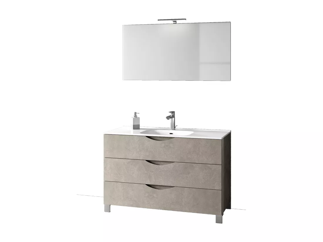 Ensemble de salle de bain 4 pièces PLUTONE havane