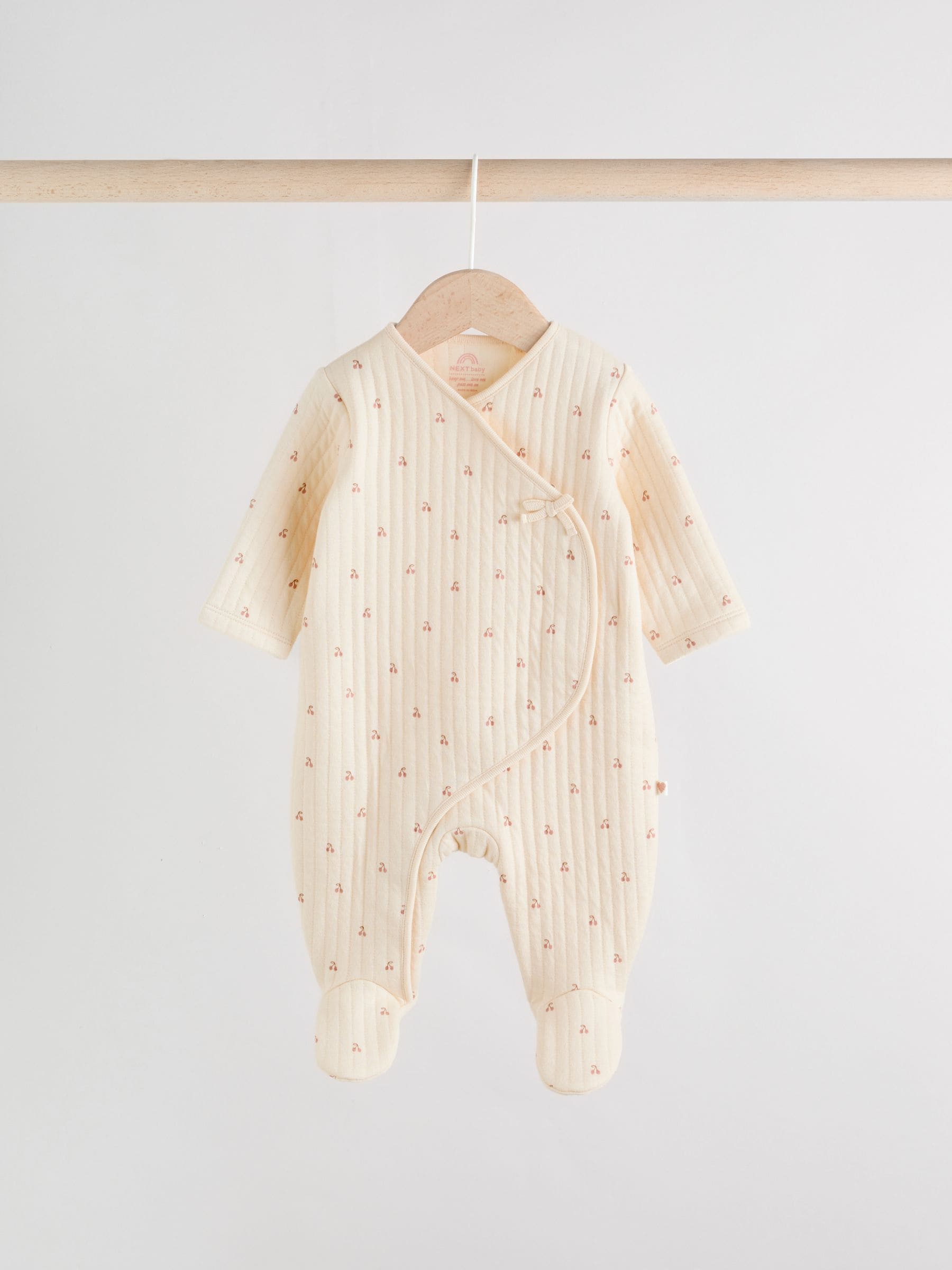 Roze/crème - Quilted Baby Sleepsuits 2 Pack