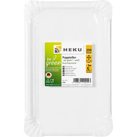 Heku Einweg Pappteller be green 250 Stk.