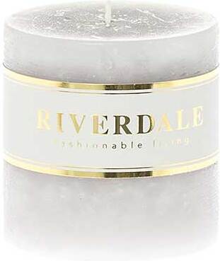 Riverdale stompkaars Pillar grijs 30 uur D 7 H 7 cm