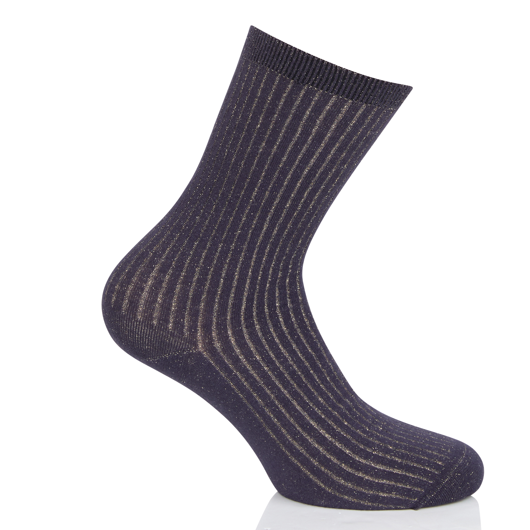 Lot de deux chaussettes jacquard en coton mélangé| Bleu
