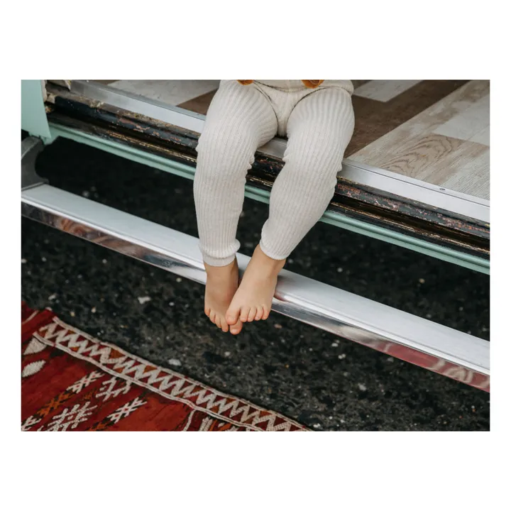 Silly Silas Collants à Bretelles Hippy Coton Bio Sans Pieds | Crème
