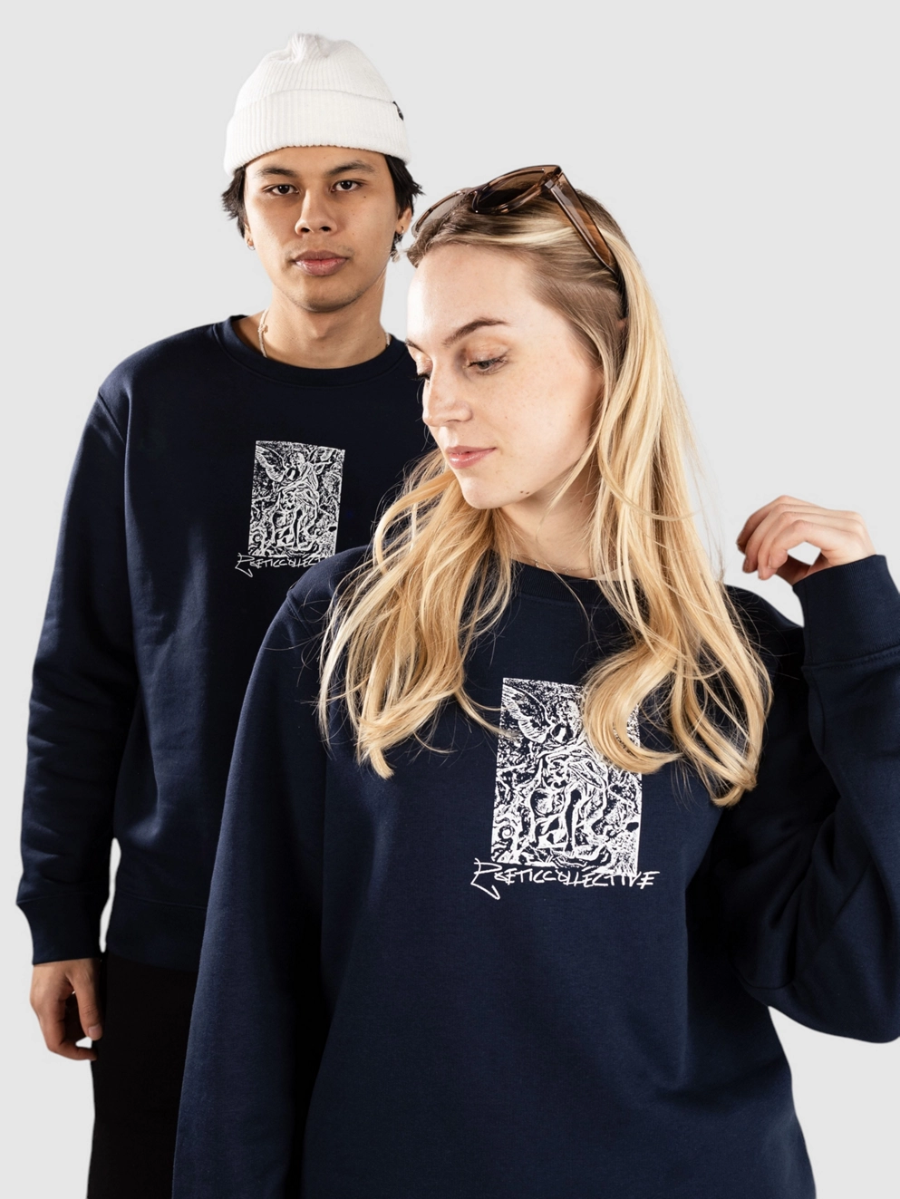 Poetic Collective Angel Crewneck Sweater navy