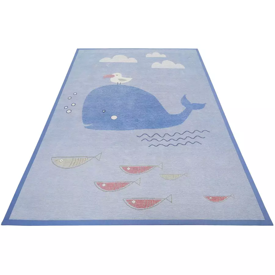 Esprit Kinderteppich Whale Buddy blau