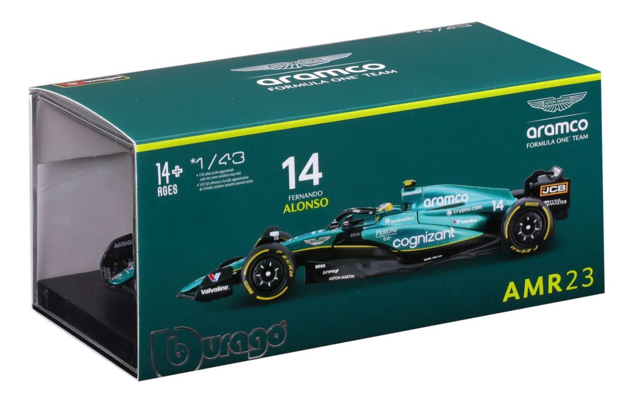 Aston Martin F1 AMR23 Alonso 2023 1:43Sammlermodell im Massstab 1:43