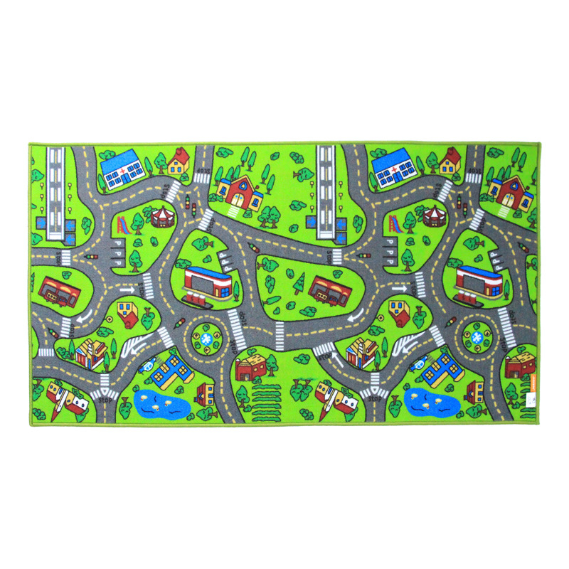 (80x150cm) Kinder Spielteppich Kinderzimmer Autostrasse Matte