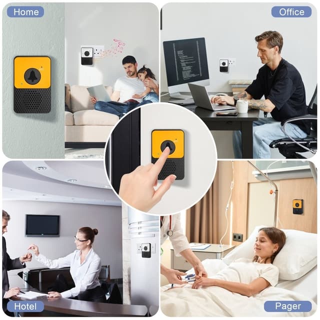 D30 Wireless Voice Intercom Dørklokkelydstyrke Justerbar To-vejs Talk