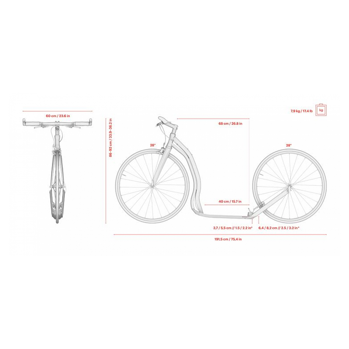Trottinette wolfer rs rouge
