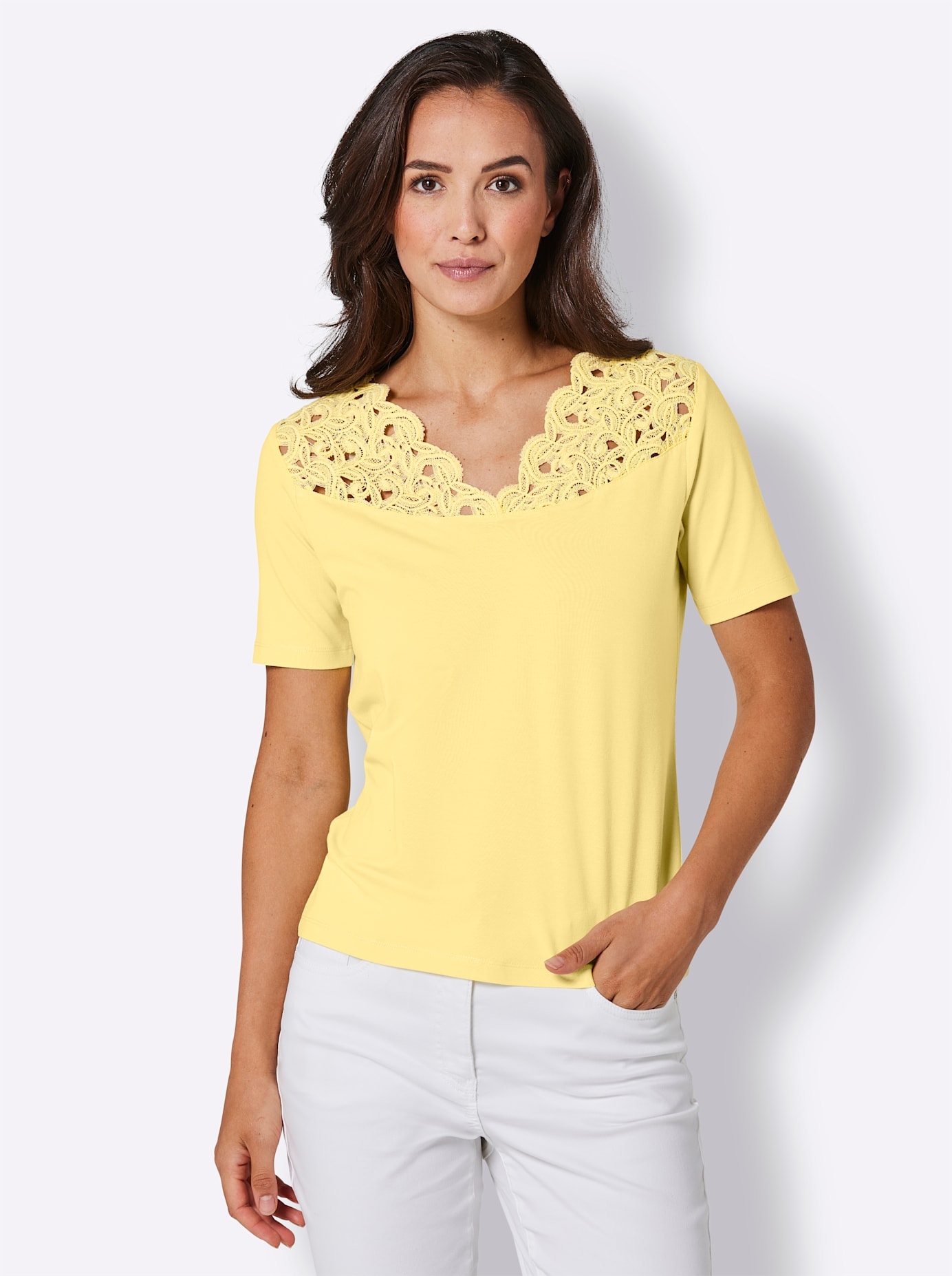 creation L Spitzenshirt »Modal-Baumwoll-Shirt«, 1 Stk.