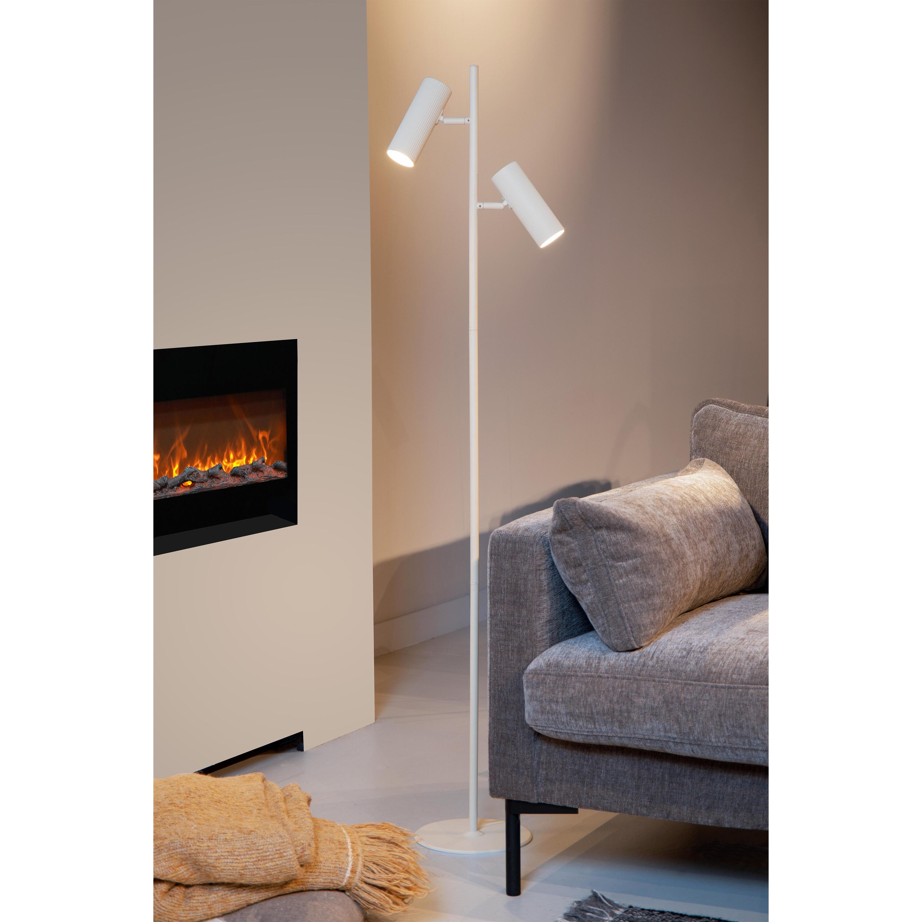 Clubs 2 vloerlamp wit