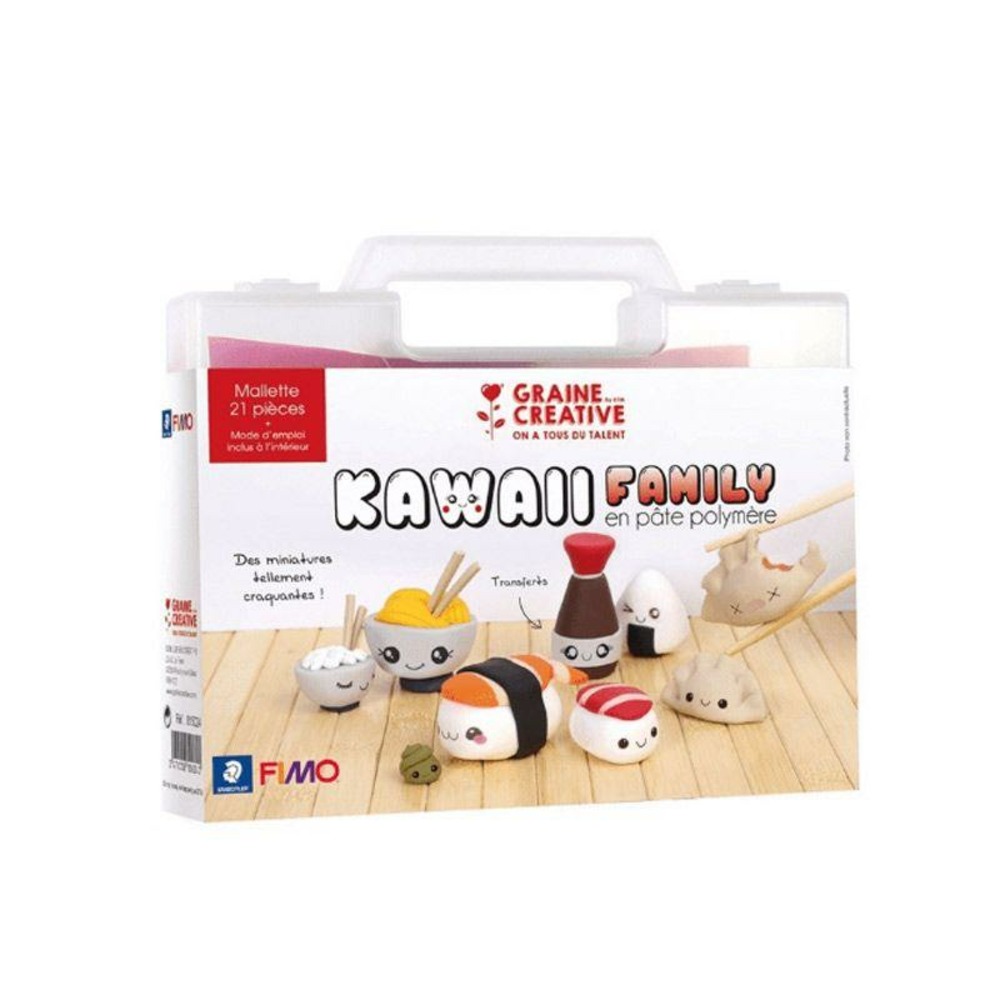 Coffret pâte polymère - ma mallette sushis kawaï