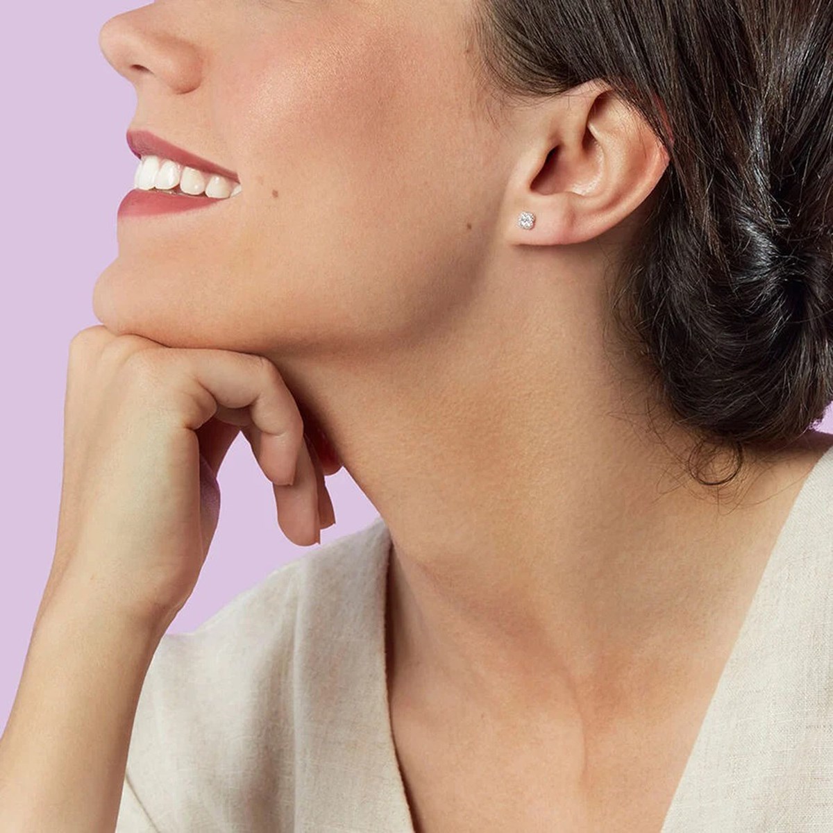 Boucles d'oreilles Agatha argent fleurs oxydesligne Beloved