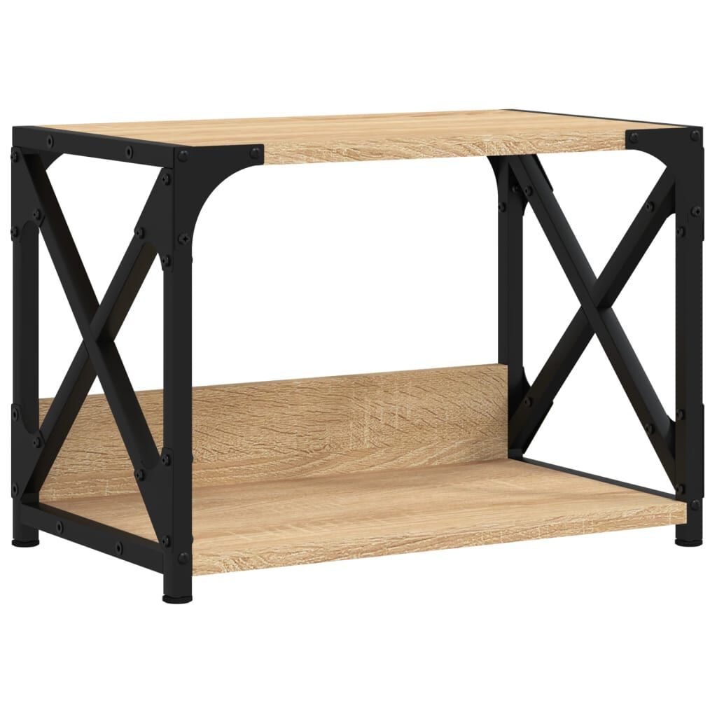 vidaXL Printerstandaard met 2 lagen Sonoma eikenhout 44x26x31,5 cm
