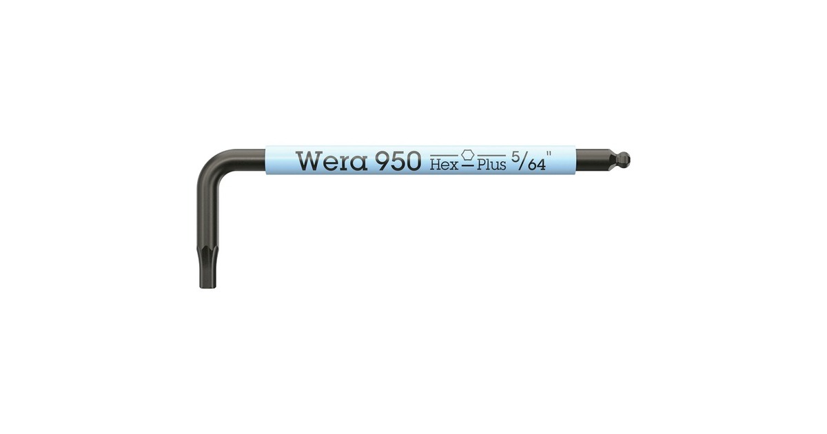 Wera950/9 Hex-Plus Multicolour Imperial 3 Stiftsleutelset, BlackLaser  (Zwart, 9‑delig)