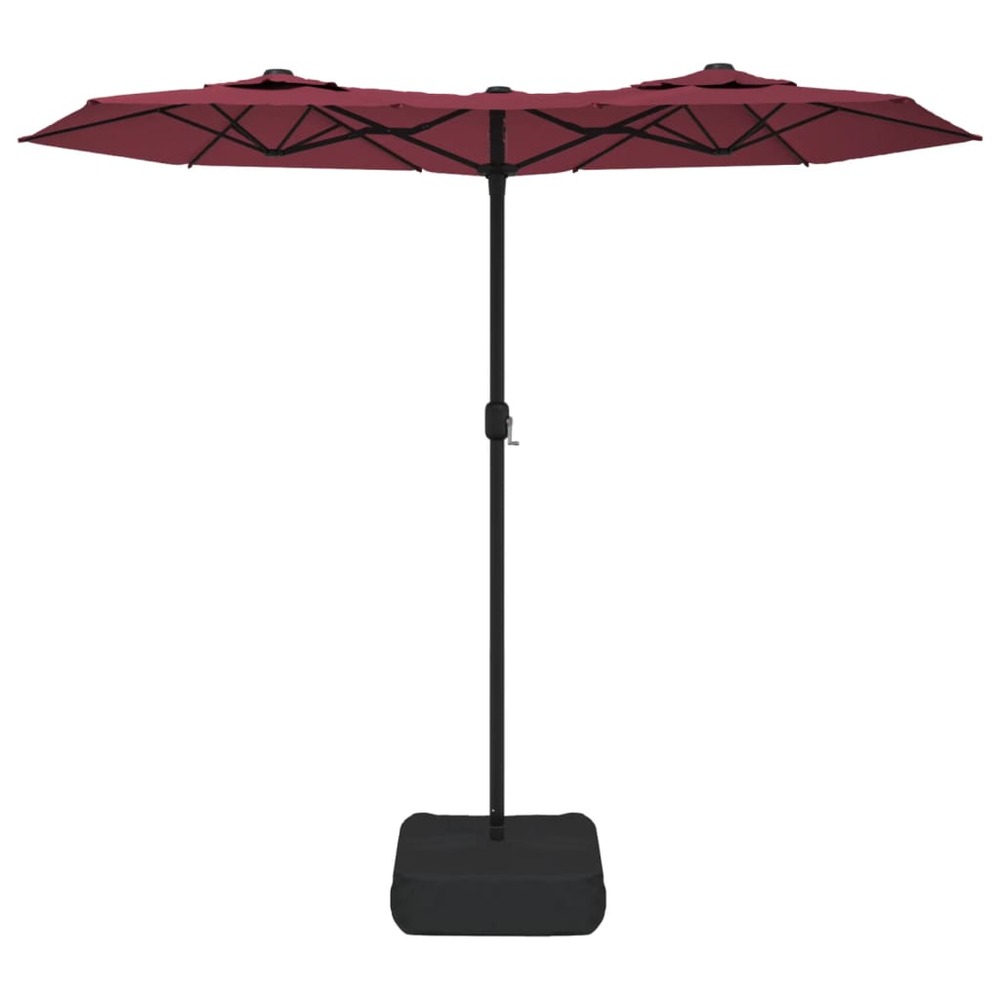 Parasol à double tête rouge bordeaux 316x240 cm