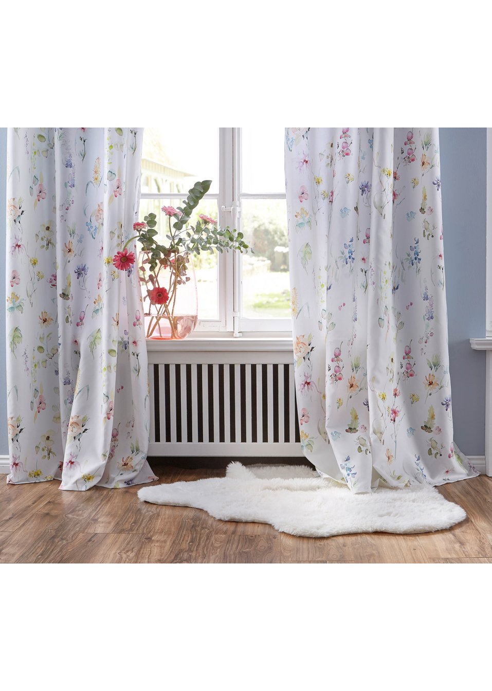 Panneau microfibre à imprimé floral (1 pce.)