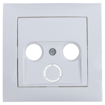 Berker S1 Centraalplaat Radio/TV Wit