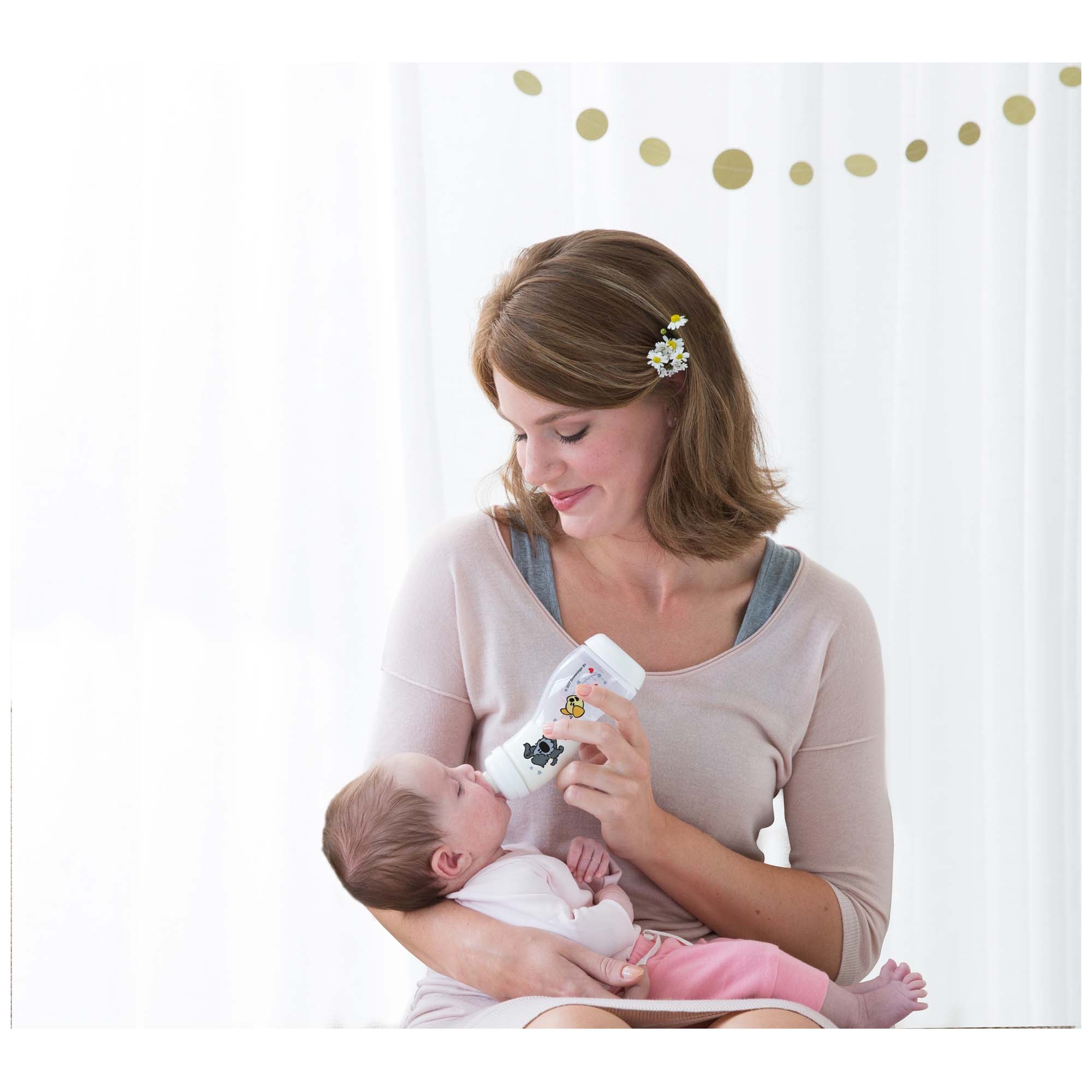 Difrax s-fles smal Woezel & Pip 250ml transparant