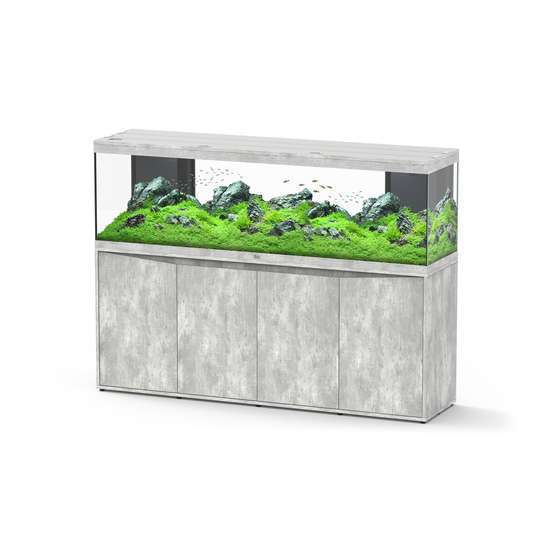 Aquarium équipé avec meuble Splendid Led 2.0 Béton L.200xP.50xH.61cm