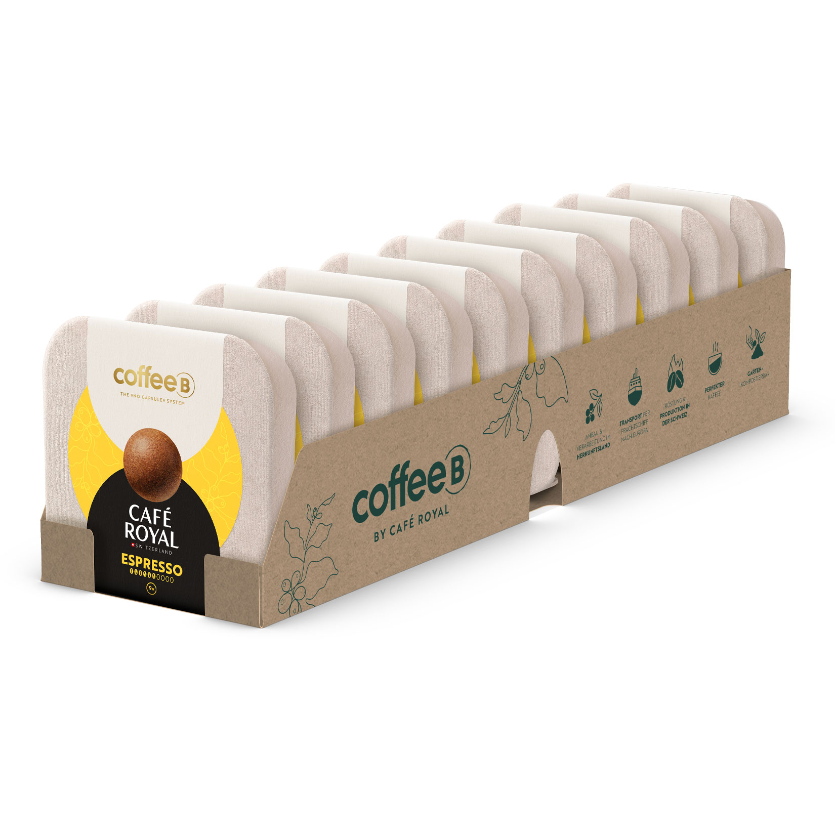 CoffeeB by Café Royal Espresso 9 Coffee Balls 51g, 10er Pack